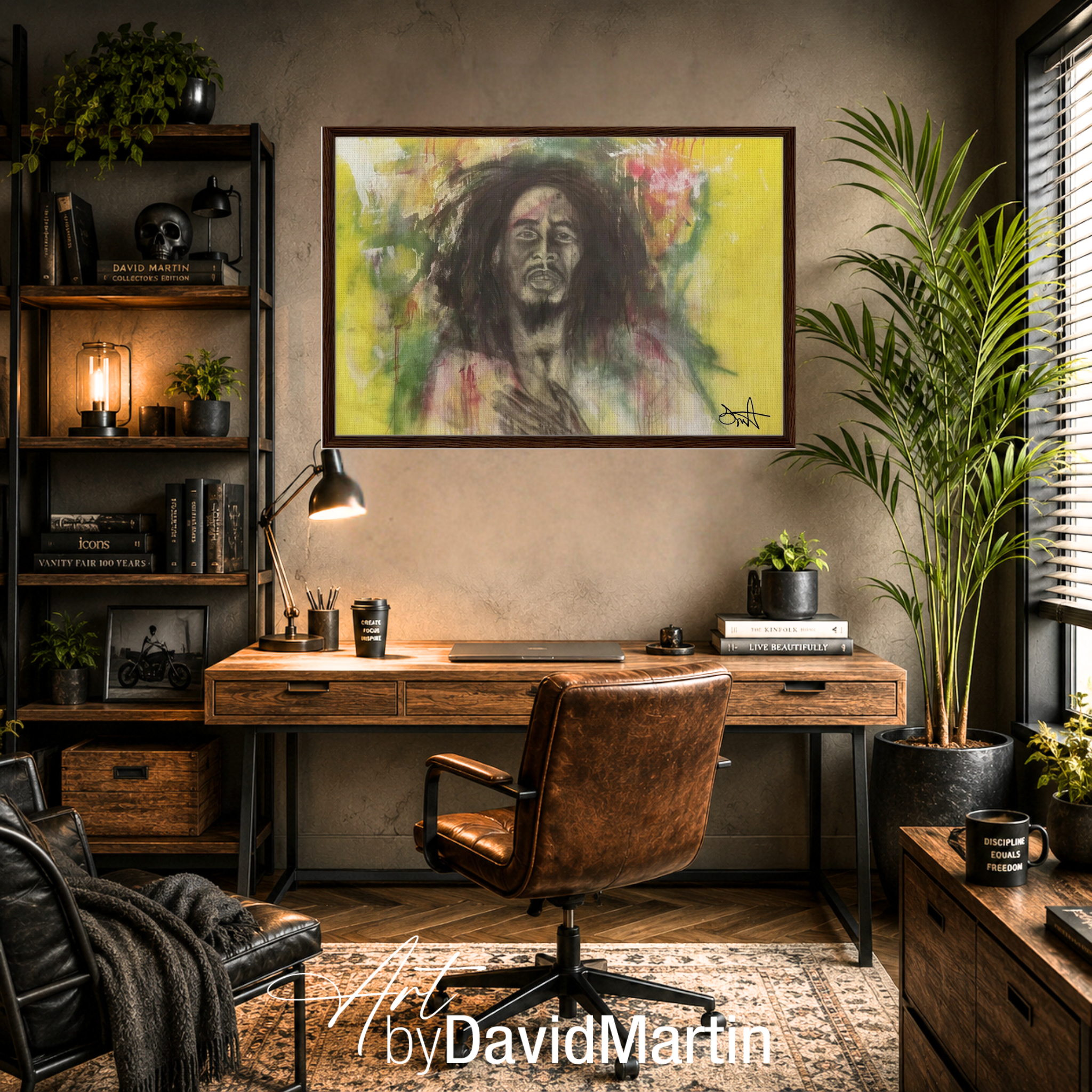 Bob Marley Canvas Art | Reggae Wall Art by David Martin